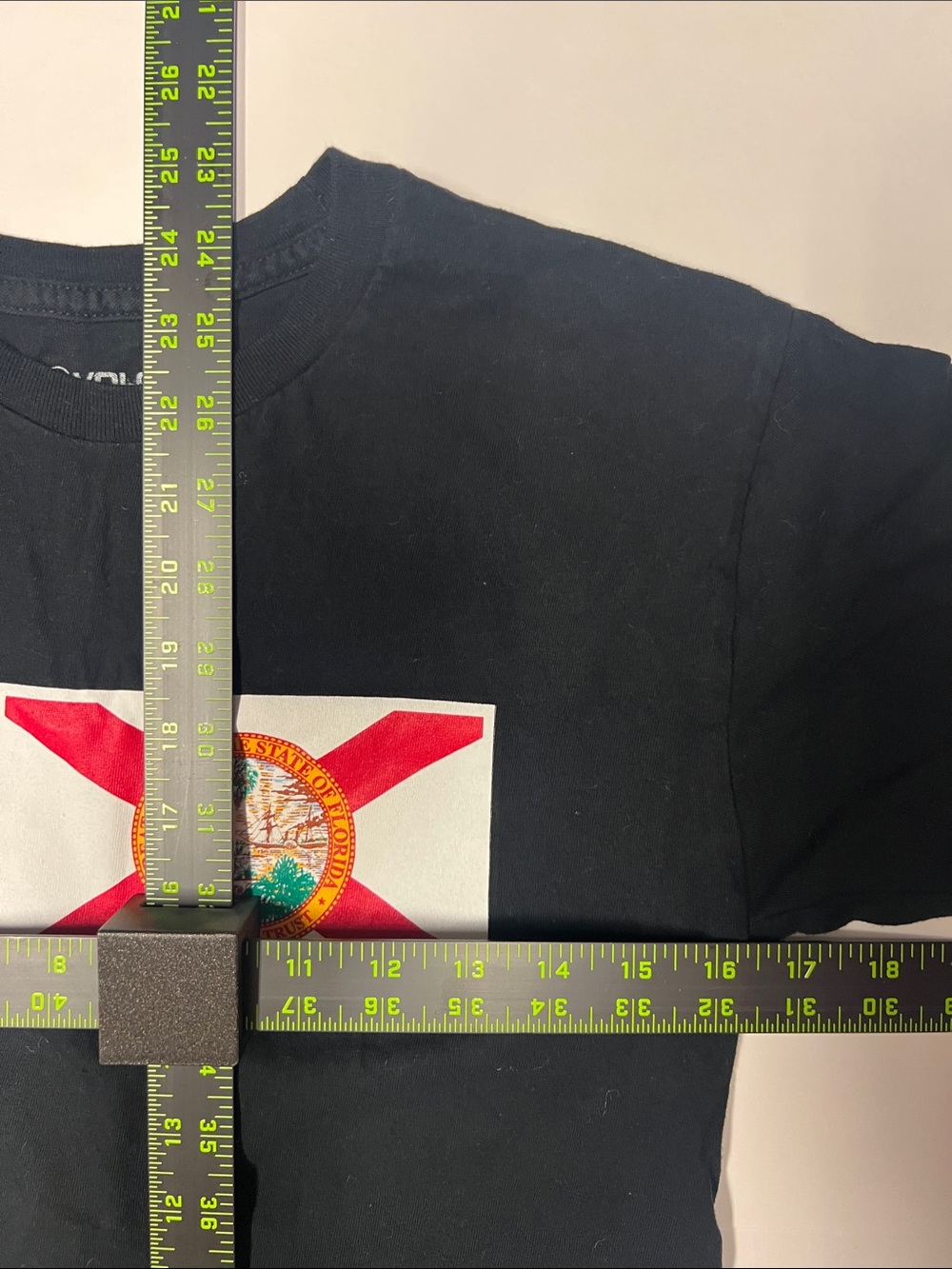 Volcom Black Short-Sleeve Tee with Florida Flag and Logo Graphic - Picture 3 of 4